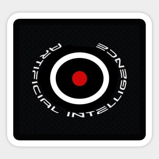 Artifcial Intelligence AI Cool Red Pill Logo Sticker